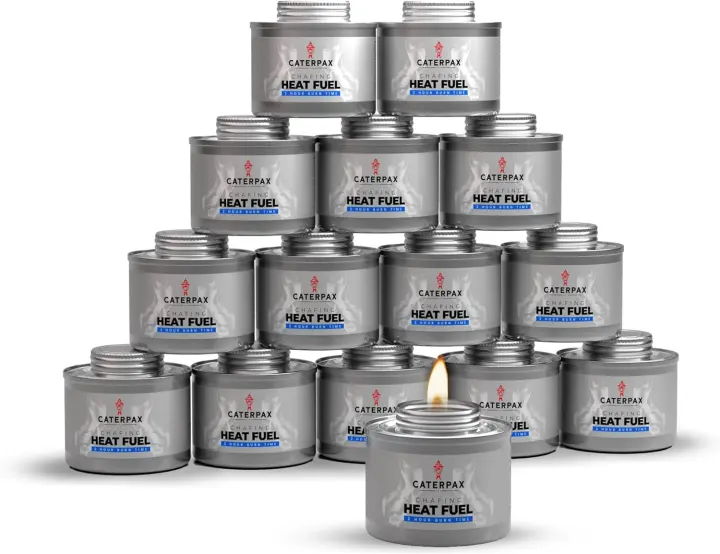 15-Pack — 2+ Hour Chafing Fuel Cans for Buffets & Food Warmers