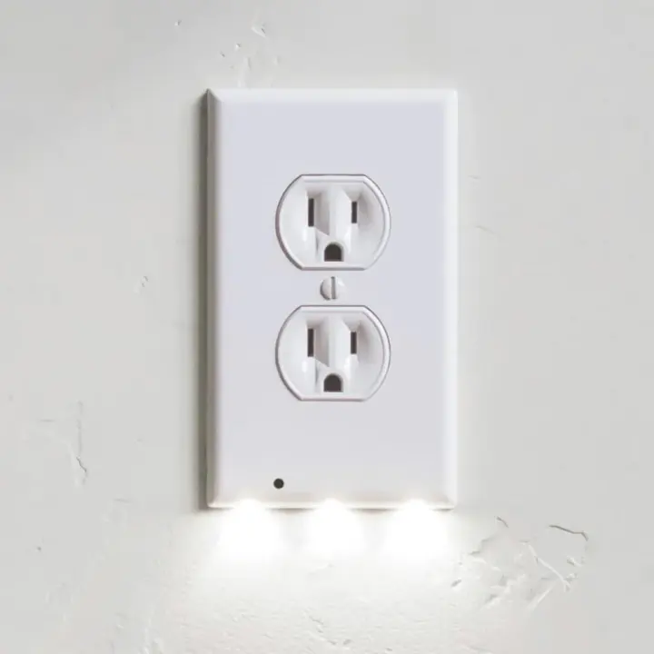 2-Pack Duplex LED Wall Plate Night Lights (White)