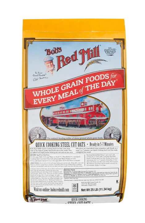 Bob's Red Mill Quick-Cooking Steel Cut Oats — 25 lb Bag