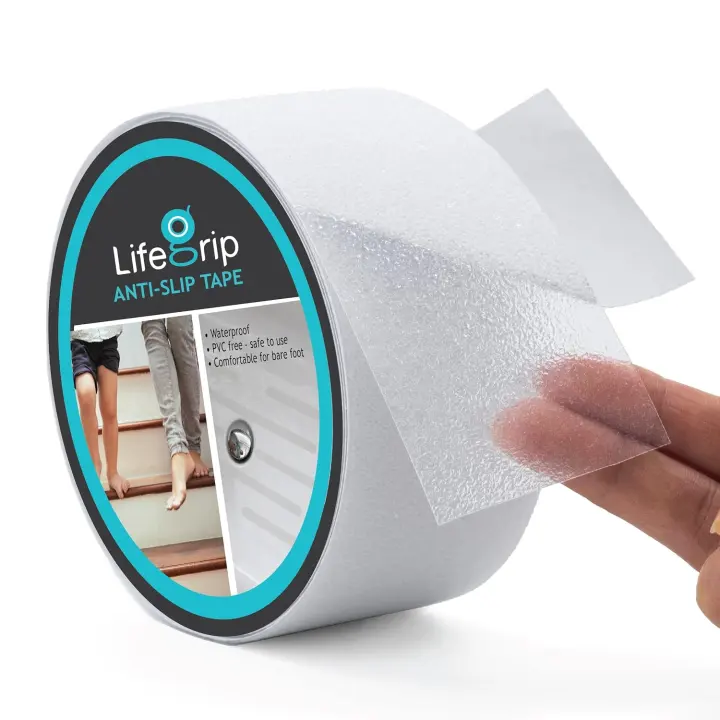 Clear Anti-Slip Traction Tape — 2 in x 15 ft, Soft Transparent Grip
