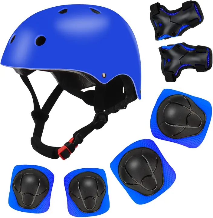 Color Gradient Kids Bike Helmet and Protective Pads Set (Ages 5–14)
