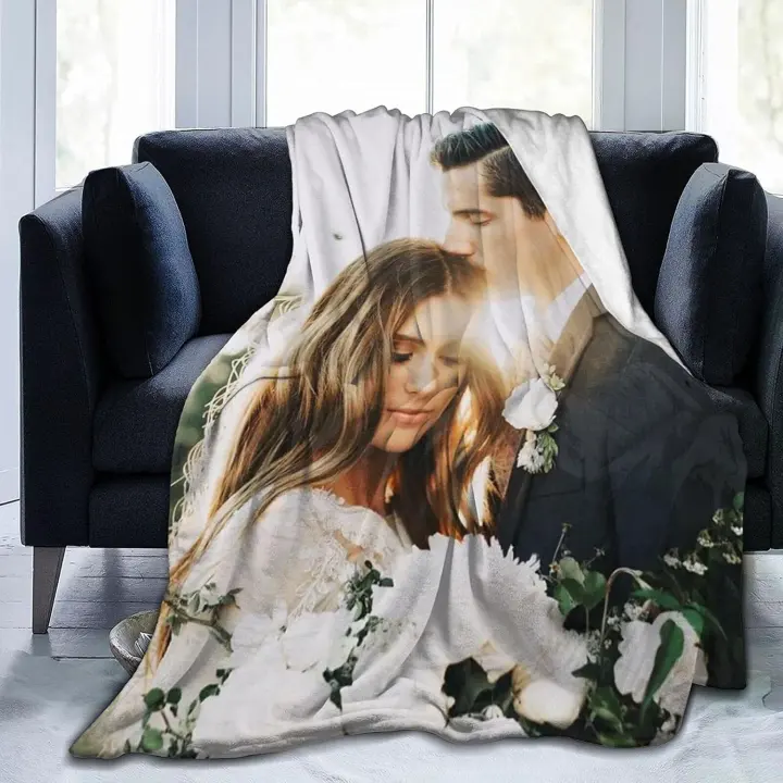 Custom Photo Throw Blanket — USA-Made 40 x 50 Personalized Throw