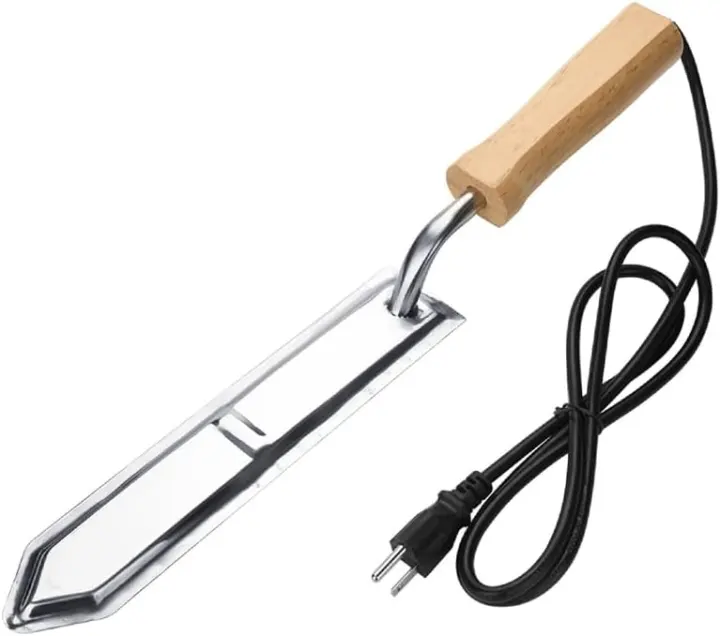 Electric Beekeeping Uncapping Knife — Stainless Steel Blade, Wooden Handle