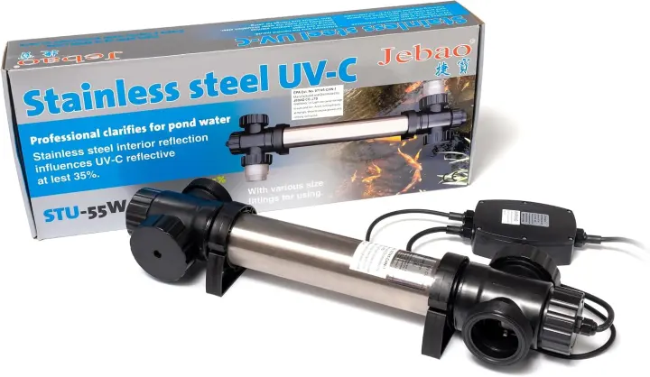 Jebao STU-55 Stainless Steel Pond & Aquarium Clarifier — 55W