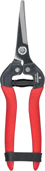 Long Curved Garden Snips — 1.75in Tempered Steel Precision Shears