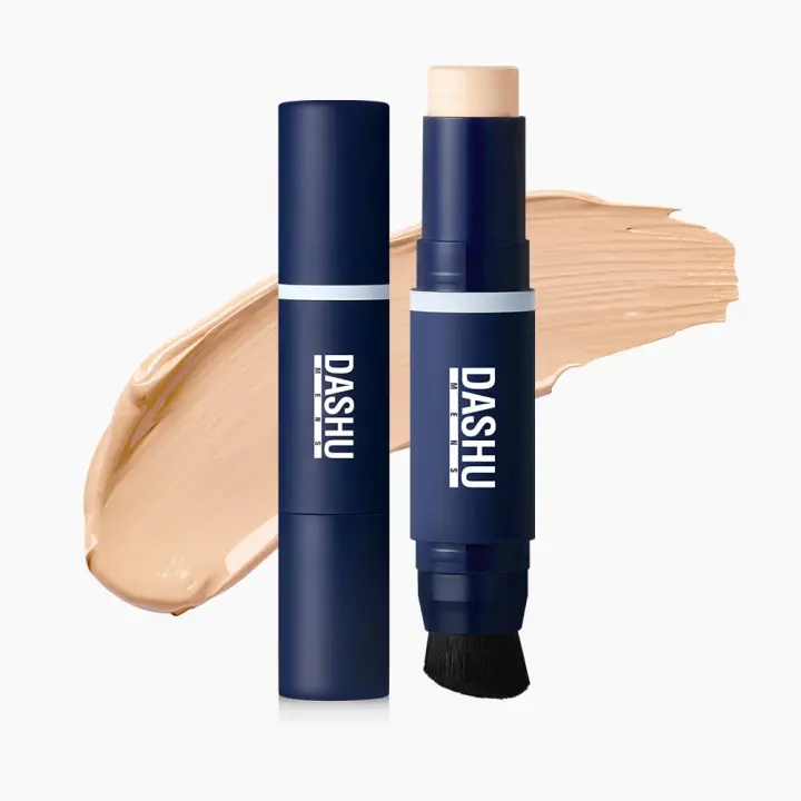 Men's Multi Cover Stick Foundation — No.01 Light Beige (Built‑in Brush)