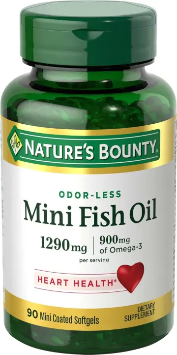 Nature's Bounty Mini Fish Oil Softgels — Burpless Omega‑3 Capsules
