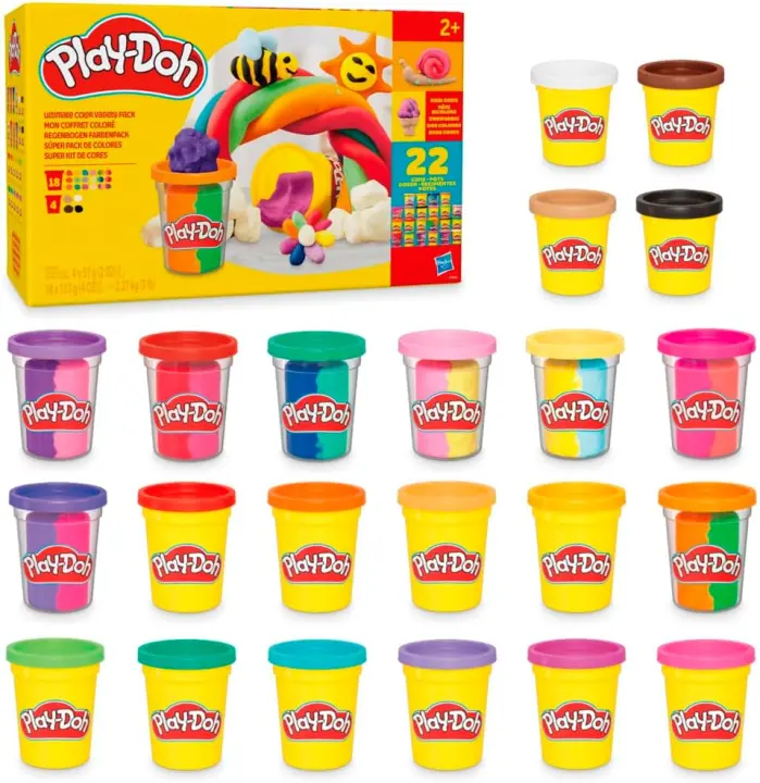 Play-Doh 22-Pack Color Variety — Modeling Compound Can Set