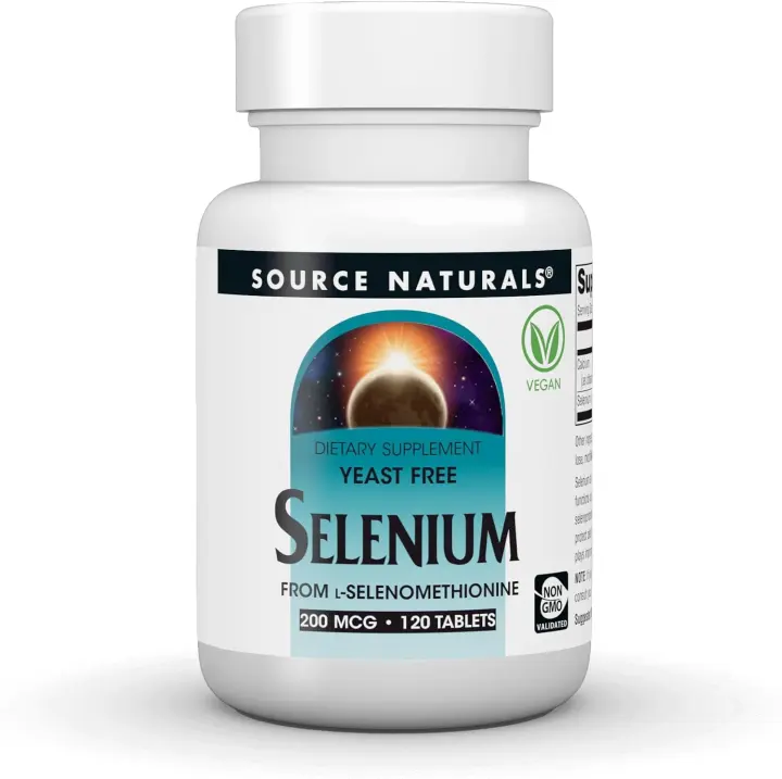 Source Naturals Yeast-Free Selenium — 200 mcg, 120 Vegan Tablets