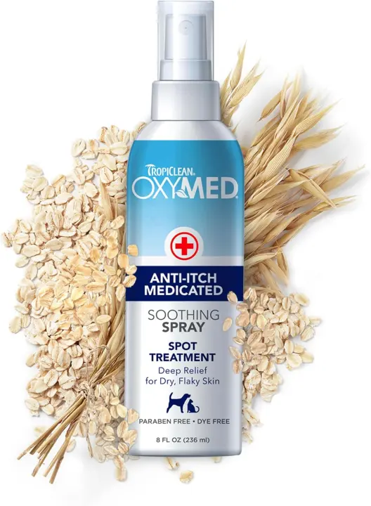 TropiClean OxyMed Hot Spot Spray for Dogs & Cats, 8 fl oz