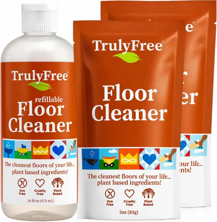 Truly Free Floor Cleaner Kit — Floor Cleaner Kit with 16 oz Bottle + Two 3 oz Refills