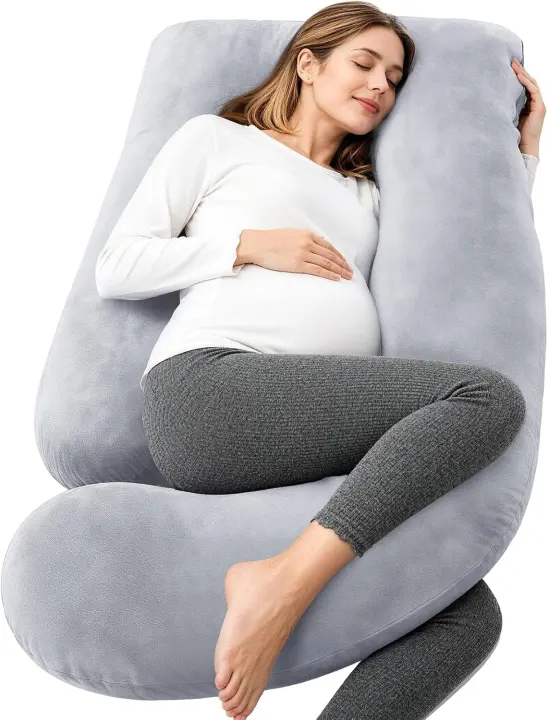 U-Shaped Maternity Pillow — 57" Full-Body Pregnancy Support